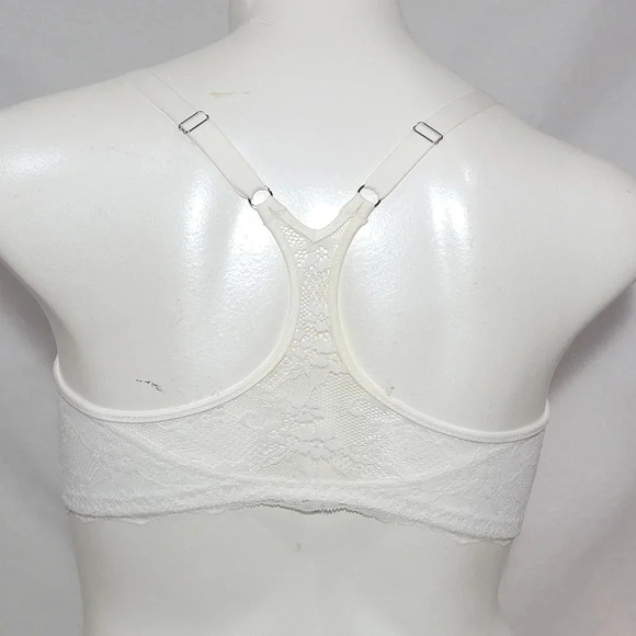 38DD Maidenform 7112 Front Close Lace Trim Underwire Bra White NEW WITH TAGS - Picture 3 of 3
